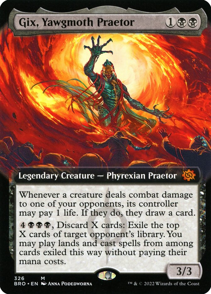 Gix, Yawgmoth Praetor - Extended Art